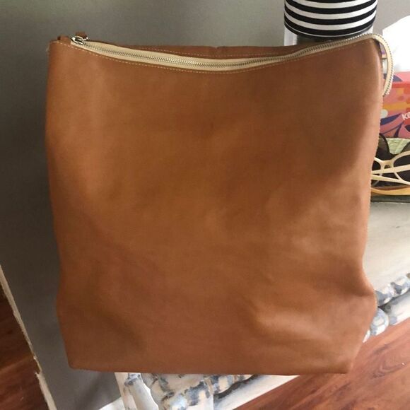 Antonio Cristano Italy tan leather nap sack backpack - Picture 2 of 7